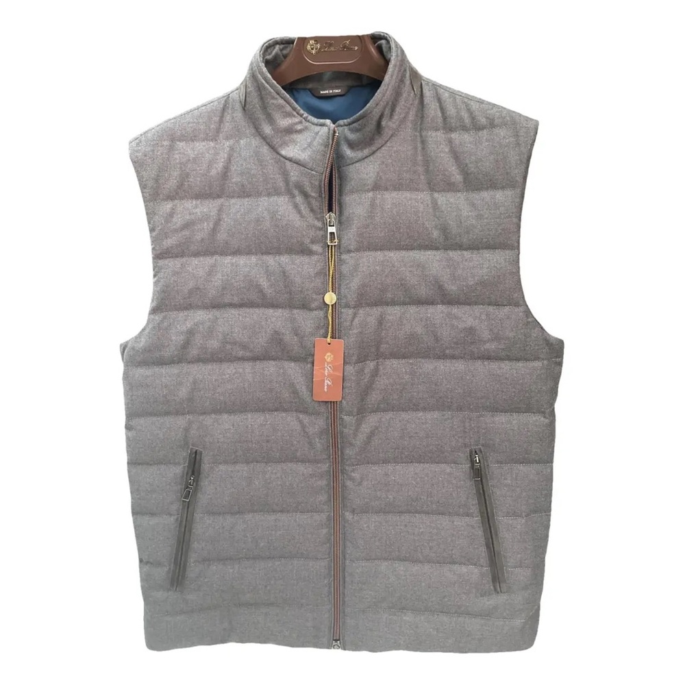 Loro Piana Gray Quilted Vest